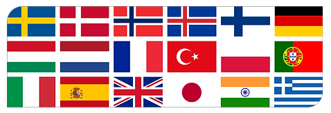Flags of the countries PT Pro is used in